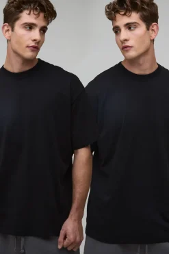 Lot de 2 T-Shirts Basiques Oversize Col Rond