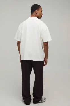 boohooMAN Lot de 2 T-Shirts Col Rond Oversize Poids Lourd<Homme Indispensables Grande Taille|Tout Afficher