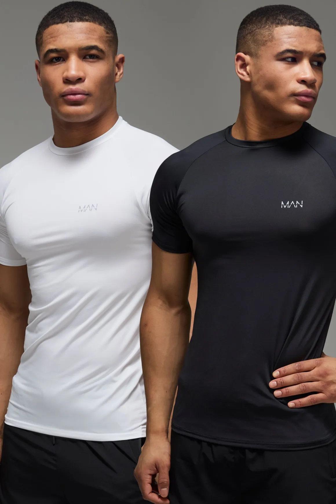 Lot de 2 T-shirts Performance Raglan Coupe Muscle Fit Homme Active