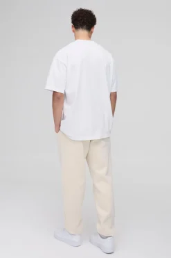 Lot de 2 t-shirts surdimensionnés en tissu épais à col rond