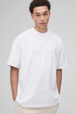 Lot de 2 t-shirts surdimensionnés en tissu épais à col rond