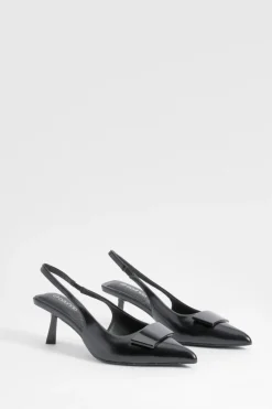 Low Slingback Point Heeled Courts