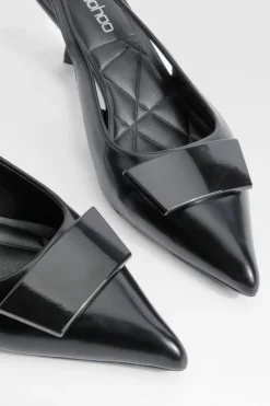Low Slingback Point Heeled Courts