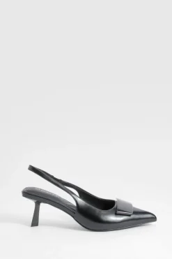 Low Slingback Point Heeled Courts