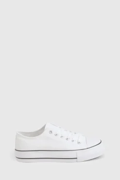 Low Top Platform Lace Up Trainers