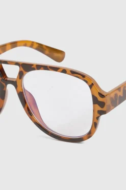 boohoo Lunettes anti-lumière bleue aviateur rétro surdimensionnées< Lunettes De Soleil|Looks Preppy