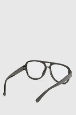 Lunettes de lumière bleue rétro oversize aviator
