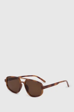 Lunettes De Soleil Aviateur Écaille De Tortue