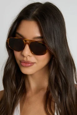 Lunettes De Soleil Aviateur Écaille De Tortue