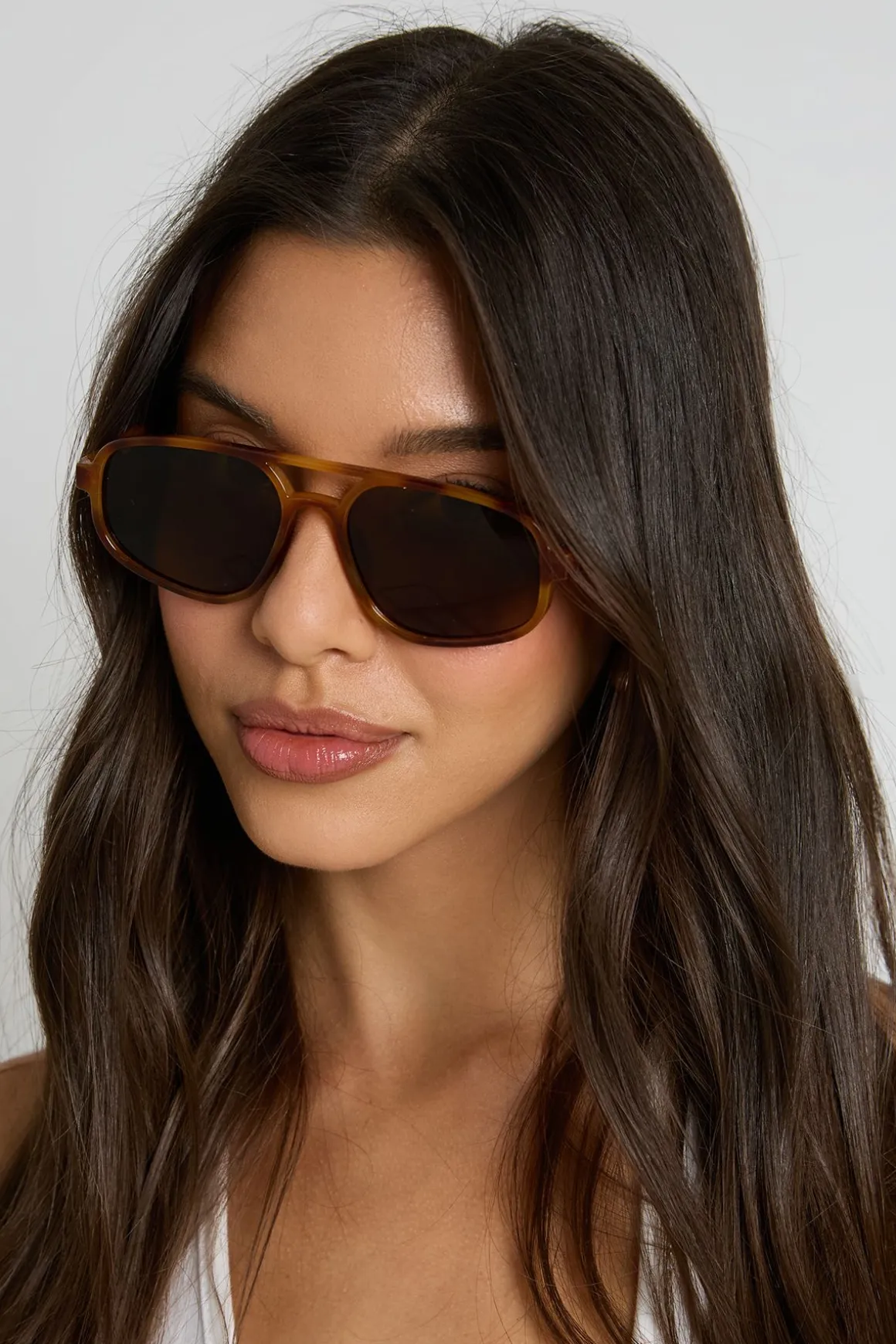 Lunettes De Soleil Aviateur Écaille De Tortue