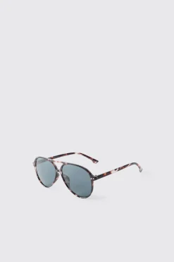boohooMAN Lunettes De Soleil Aviateur En Plastique<Homme Lunettes De Soleil