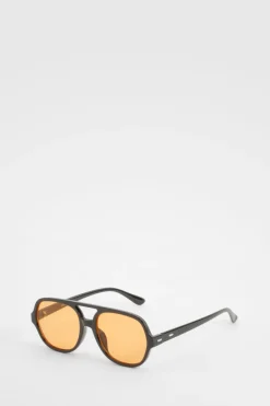 Lunettes de soleil aviateur à monture épaisse