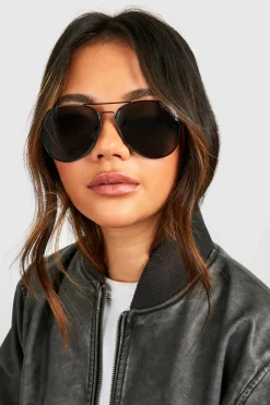boohoo Lunettes de soleil aviateur à monture e< Lunettes De Soleil