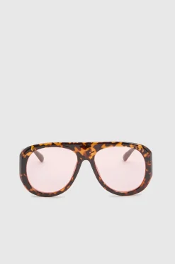 Lunettes De Soleil Aviateur Massives À Verres Roses