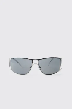 boohooMAN Lunettes De Soleil Aviateur À Monture Métallique<Homme Lunettes De Soleil