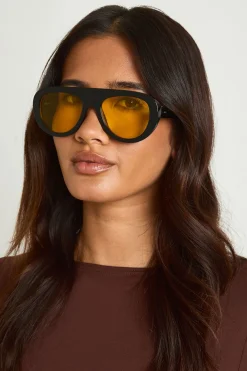 Lunettes De Soleil Aviateur Oversize À Effet Statement