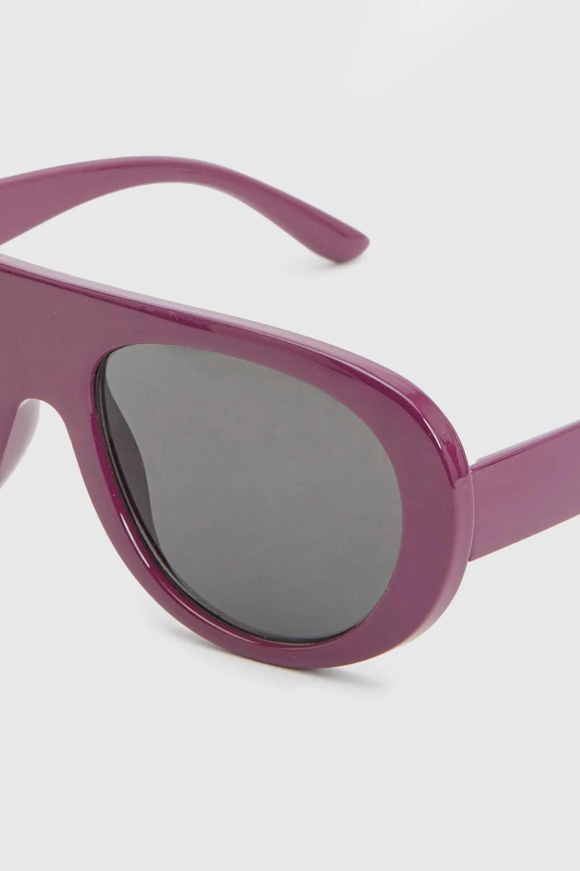 Lunettes De Soleil Aviateur Surdimensionnées Prune
