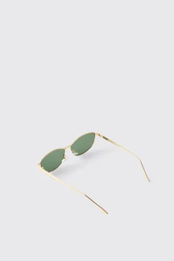 Lunettes De Soleil Carrées À Bordure Métallique