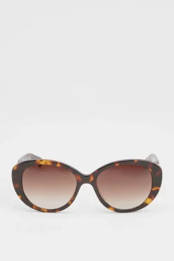 KarenMillen Lunettes De Soleil Carrées À Détails Dorés< Lunettes De Soleil
