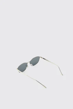Lunettes De Soleil Carrées À Finitions Métalliques