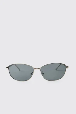Lunettes De Soleil Carrées À Finitions Métalliques