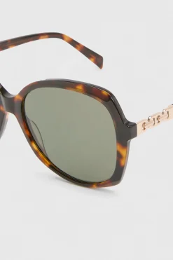 Lunettes De Soleil À Détails Dorés Arrondis