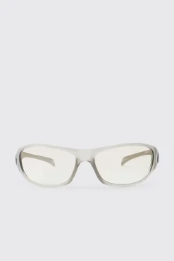 Lunettes De Soleil En Plastique Transparent Teintées
