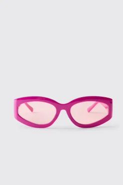 Lunettes De Soleil Enveloppantes Roses