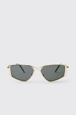 Lunettes De Soleil Géométriques À Monture Filaire Vintage