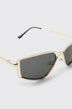 Lunettes De Soleil Géométriques À Monture Filaire Vintage