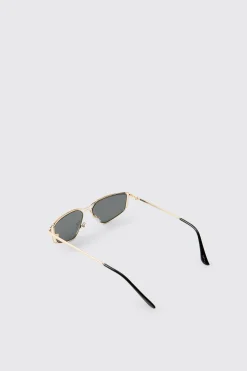 Lunettes De Soleil Géométriques À Monture Filaire Vintage