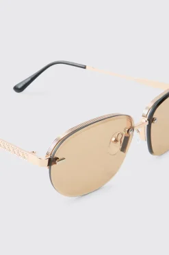 Lunettes De Soleil Ovales Teintées