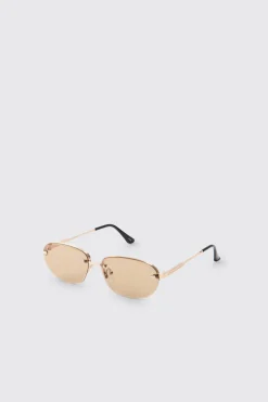 Lunettes De Soleil Ovales Teintées