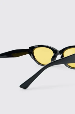 boohooMAN Lunettes De Soleil Ovales Teintées À Monture Épaisse<Homme Lunettes De Soleil
