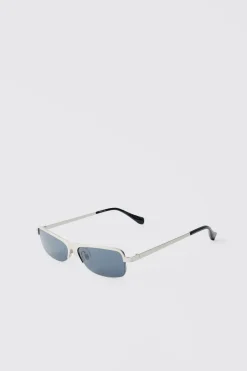 boohooMAN Lunettes De Soleil Rectangulaires Teintées<Homme Lunettes De Soleil