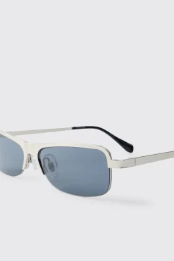 boohooMAN Lunettes De Soleil Rectangulaires Teintées<Homme Lunettes De Soleil