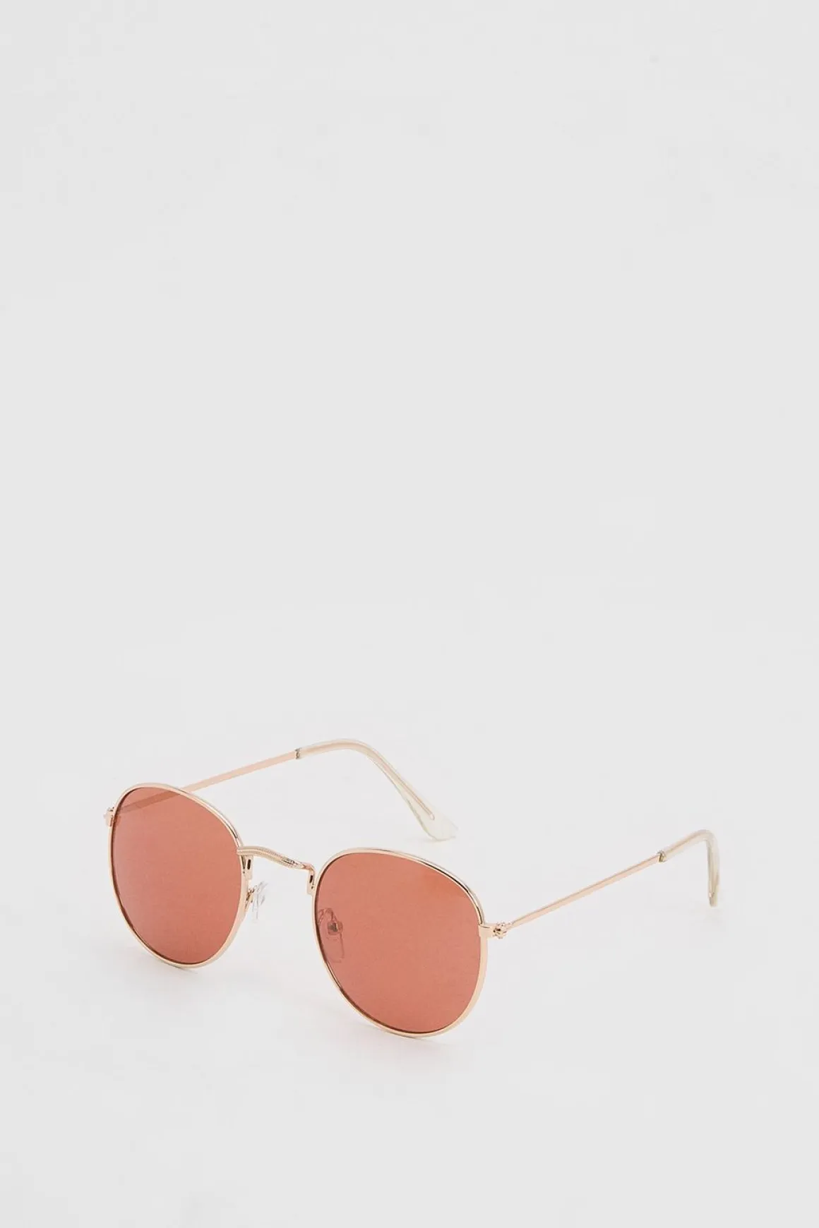 Lunettes De Soleil Rondes En Métal Doré