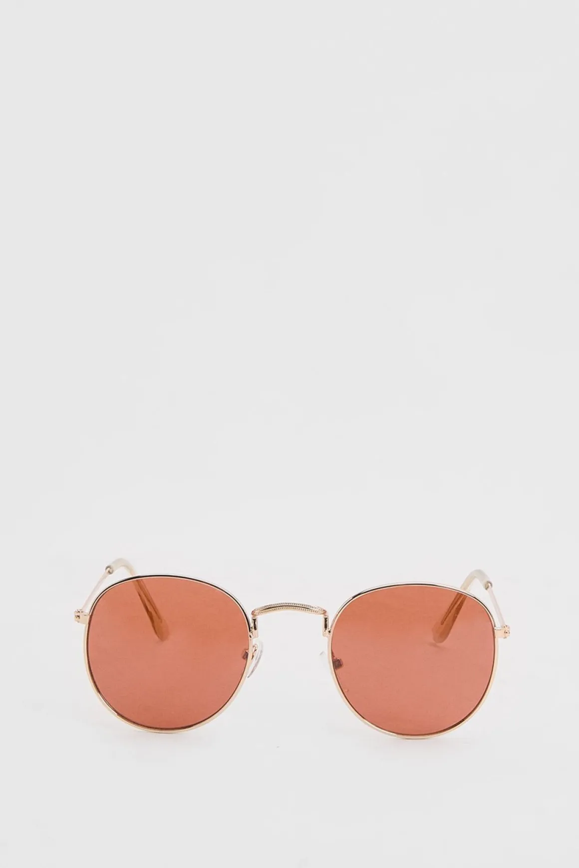 Lunettes De Soleil Rondes En Métal Doré