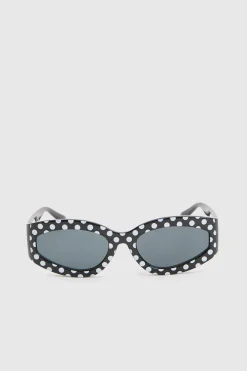 Lunettes De Soleil Rétro À Pois