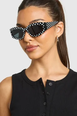 Lunettes De Soleil Rétro À Pois