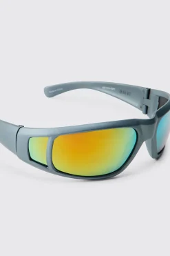 boohooMAN Lunettes De Soleil Sport Teintées En Plastique<Homme Lunettes De Soleil