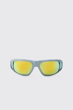 boohooMAN Lunettes De Soleil Sport Teintées En Plastique<Homme Lunettes De Soleil