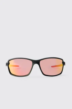 Lunettes De Soleil Sport Teintées En Plastique