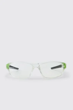 Lunettes De Soleil Sport Transparentes En Plastique