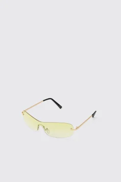 boohooMAN Lunettes De Soleil Teintées À Monture Métallique Sans Monture<Homme Lunettes De Soleil