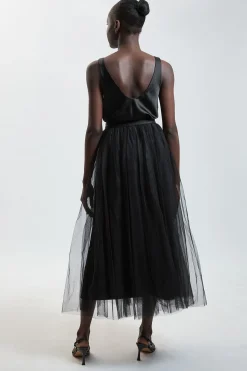 KarenMillen Lydia Millen Jupe Maxi Tissée en Tulle<Femme Jupes|Jupes