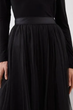 KarenMillen Lydia Millen Jupe Maxi Tissée en Tulle<Femme Jupes|Jupes