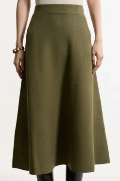 Lydia Millen – Jupe Midi Complète en Mélange de Viscose et Tricot Milano