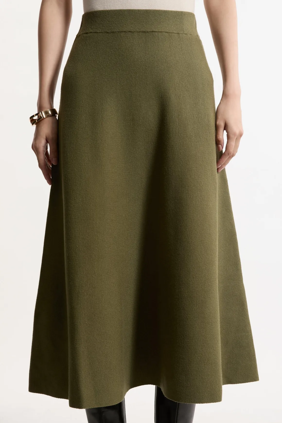 Lydia Millen – Jupe Midi Complète en Mélange de Viscose et Tricot Milano