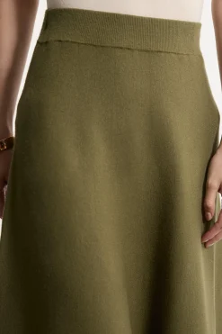 Lydia Millen – Jupe Midi Complète en Mélange de Viscose et Tricot Milano